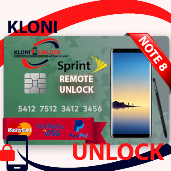 Remote 24/7 Unlock Service Samsung Sprint NOTE 8 N950U